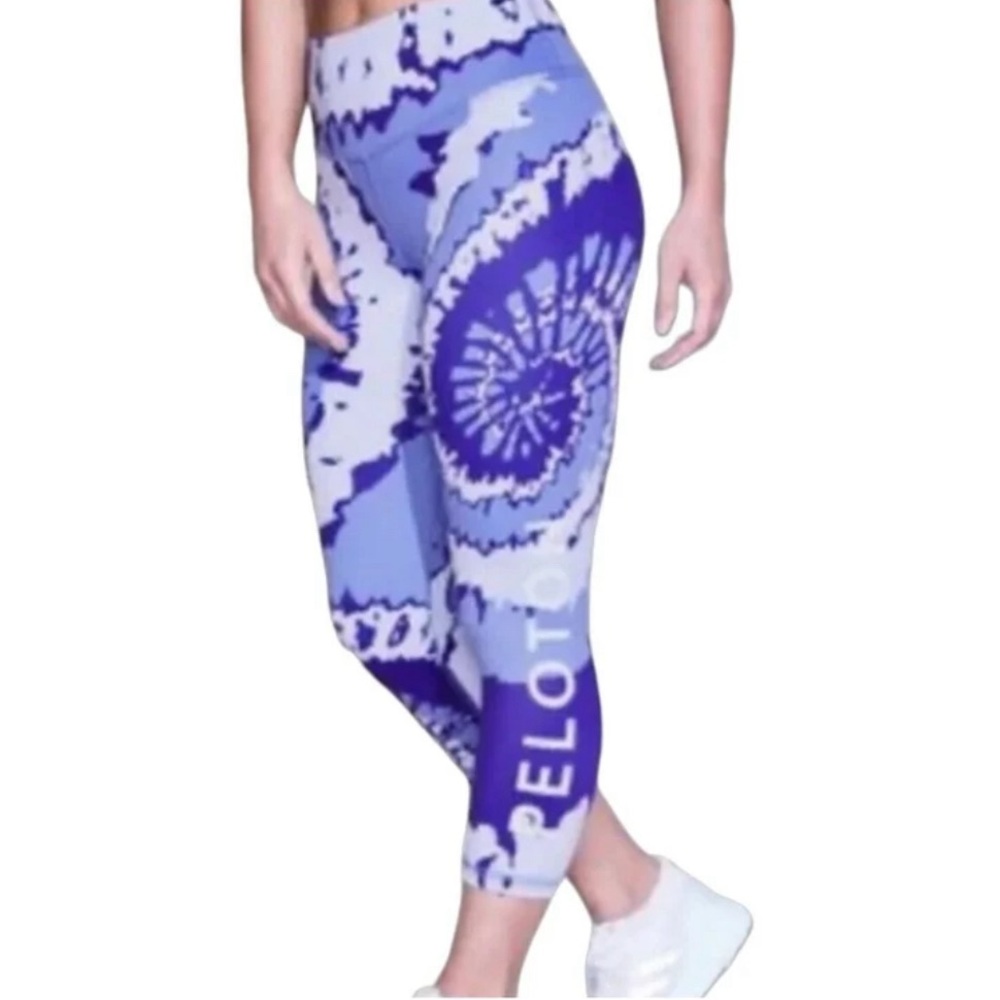 EUC Miami Fitwear Kali Peloton Tie Due Crop Leggings | S